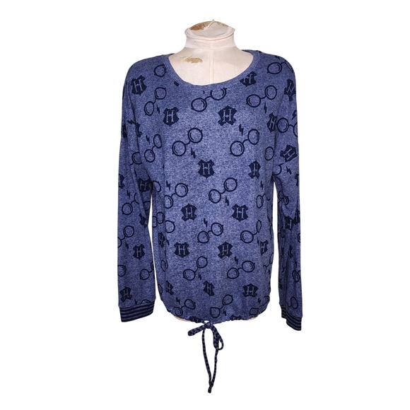 Wizarding World Of Harry Potter Sweater Womens Large Blue Super Soft Long Sleeve - Picture 1 of 4